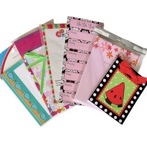 ✅ 5 for $25 - Six Notepads and Invitations, Multicolor Feminine